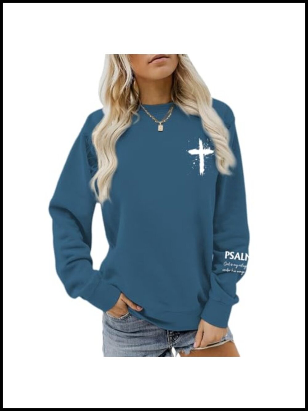 Psalms 91 Christian Sweatshirt Religious Faith Pullover Hoodie